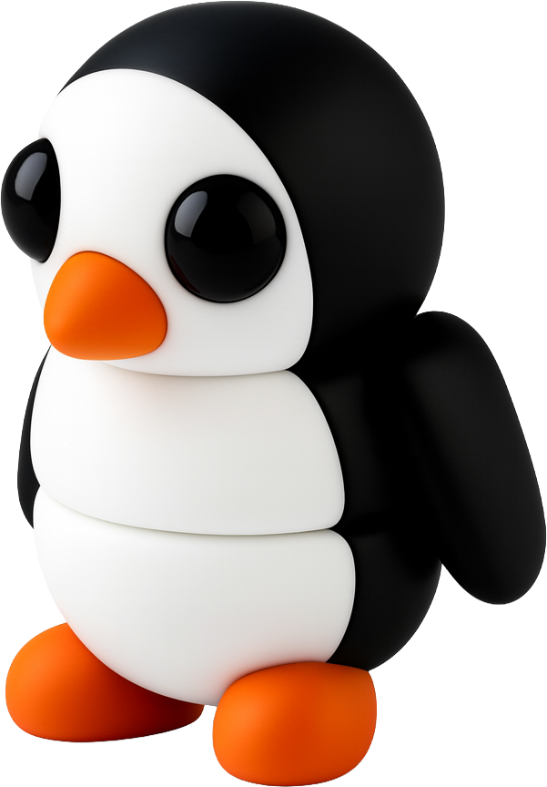 Pinguino, vista frente